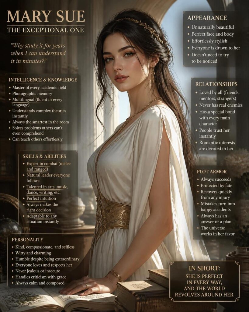 Zusammenfassung einer Mary Sue in Englisch